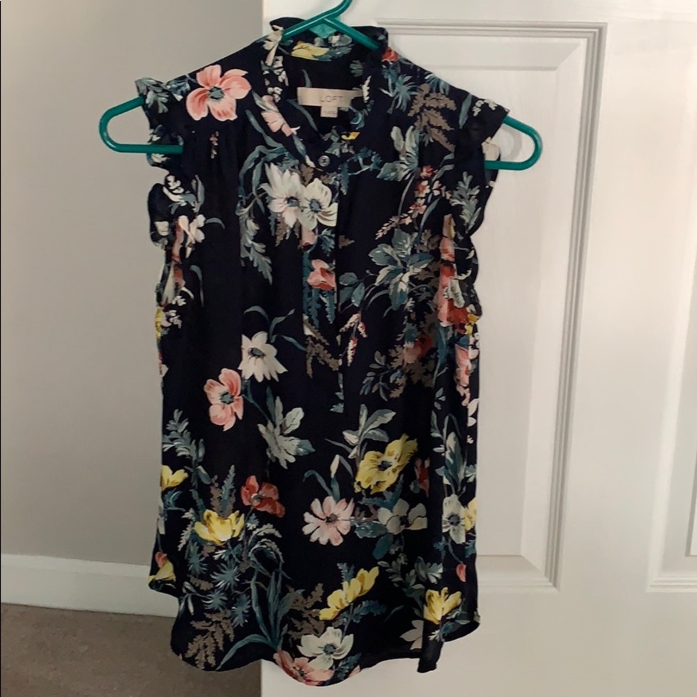 Blue loft blouse